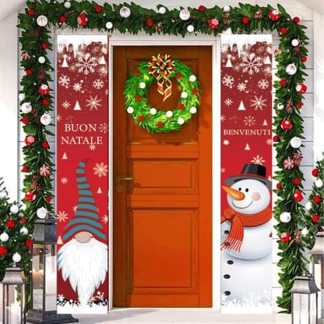 Striscioni Natalizi per Porta: Accogli il Natale con festosi segni per il tuo ingresso casa.