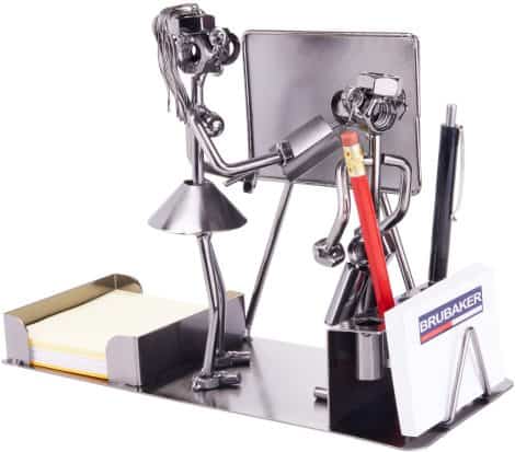 Regalo originale per insegnante donna: Brubaker Insegnante con portapenne, porta biglietti da visita e tasca per blocco note.
