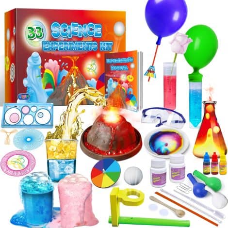 Kit educativo di scienza con 33 esperimenti, per bambini da 4 a 10 anni: gioco, apprendimento e regali educativi.