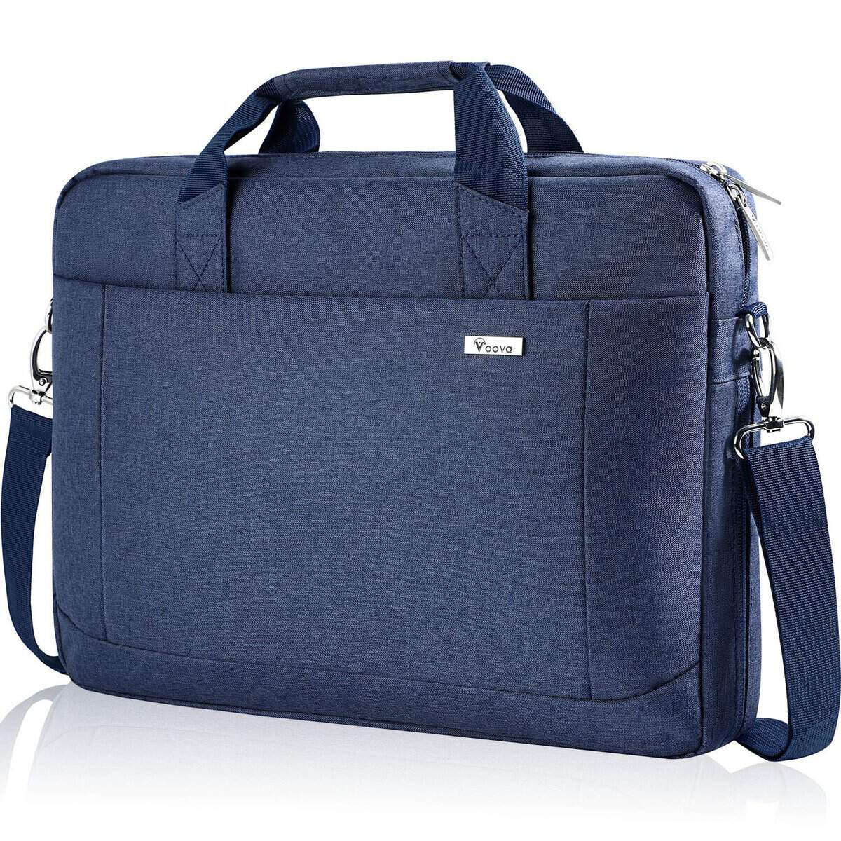 Voova Grande Borsa Lavoro per PC Portatile Laptop Computer Notebook 17 17.3 Pollici 30% di Capacità in Più Spessa e Impermeabile con Maniglia a Tracolla Compatibile con Macbook Dell HP Lenovo Blu