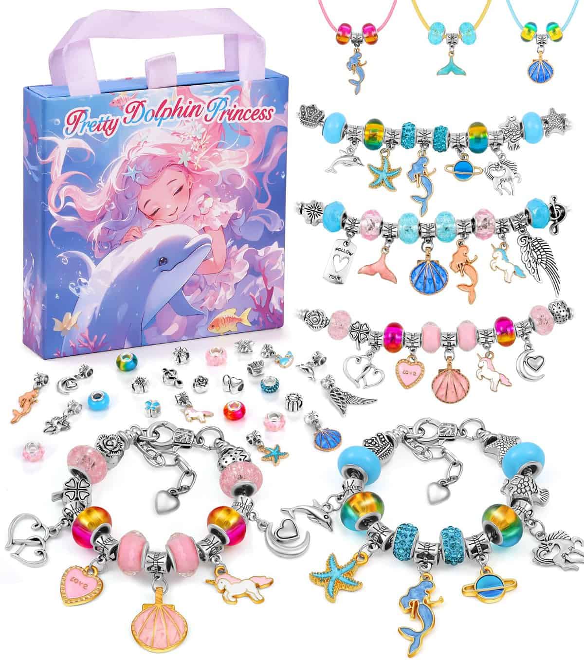 Tomylv Regalo Bambina 5-12 Anni, Kit Braccialetti Fai Da Te Bambina Giochi Bambina 6 Anni Femmina, Kit per Braccialetti Bambina Crea Braccialetti Bambina Idee Regalo Compleanno Regali Natale Bambina