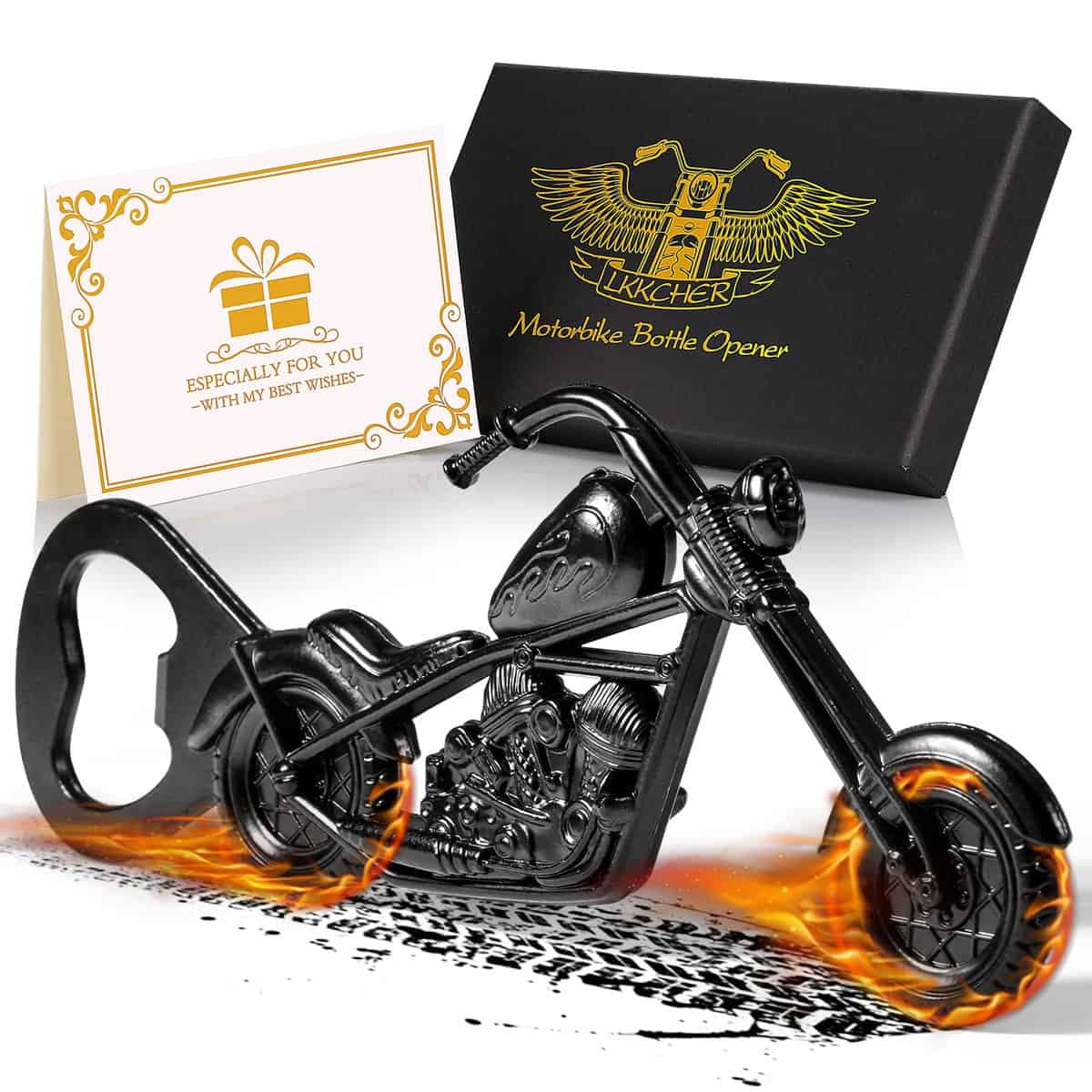 LKKCHER Apribottiglie per Moto Chopper, Regalo Uomo Natale Idee, Regalo Uomo Compleanno, Regali Birra per Uomo, Regalo Festa del Papà, Regali Natale per Papà, Marito Fidanzato e Amante Della Moto
