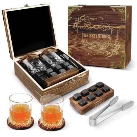 Set Whisky E EASTSTORM con 2 bicchieri, perfetto regalo per uomini, papà, mariti e barman.