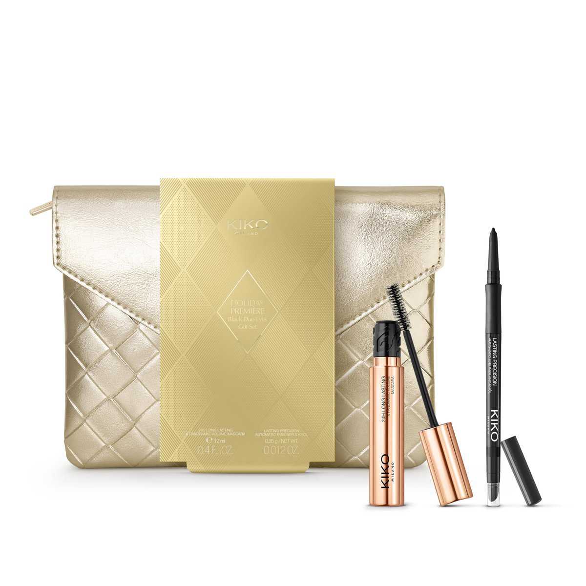 KIKO Milano Holiday Première Black Duo Eyes Gift Set | Gift Set Occhi: Mascara Effetto Volume E Matita Nera