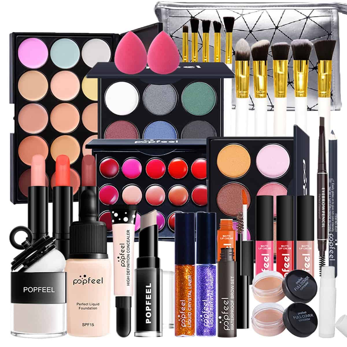 Kit per Trucco Completo, 35 Pezzi Cosmetico Valigetta per Principianti con Ombretti Correttore Rossetto Lucidalabbra Fard ecc - Sorpresa Regalo Trousse di Trucchi, per l'uso quotidiano e viaggio#4