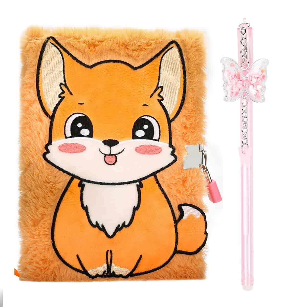 TPIVG Diario Segreto Bambina con Lucchetto,Carino Ragazze Peluche Diario Segreto Bambino,Regalo Bambina 5 6 7 8 9 10 anni,Regalo Di Natale Di Compleanno