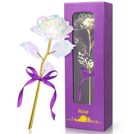 Fiori Artificiali ADAZ Oro Rosa 24K Stabilizzata: un regalo unico per lei, donna speciale, per occasioni speciali come compleanni, anniversari, San Valentino e Natale.