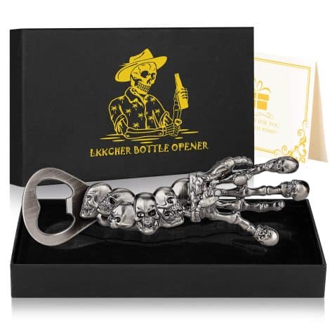 Apribottiglie scheletro, regalo uomo per Festa del Papà, San Valentino o Papà/Lui. Originale regalo per marito o fidanzato.