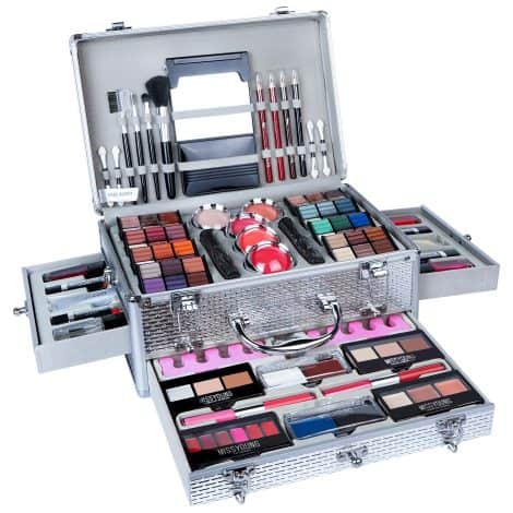 Set di make up professionale con 8 pezzi, MKNZOME. Include custodia. Ideale regalo di Natale.