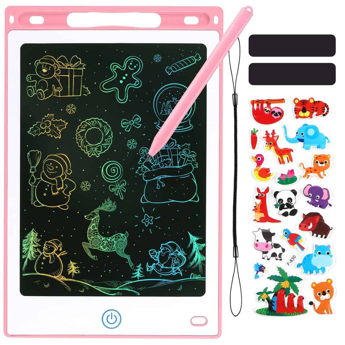 Sciphylia Tavoletta Grafica LCD Scrittura 12 Pollici Elettronica Lavagna da Disegno con Penna Lavagna da Disegno Cancellabile Portatile con Interruttore di Blocco Colorato Lavagnetta per Bambini Rosa