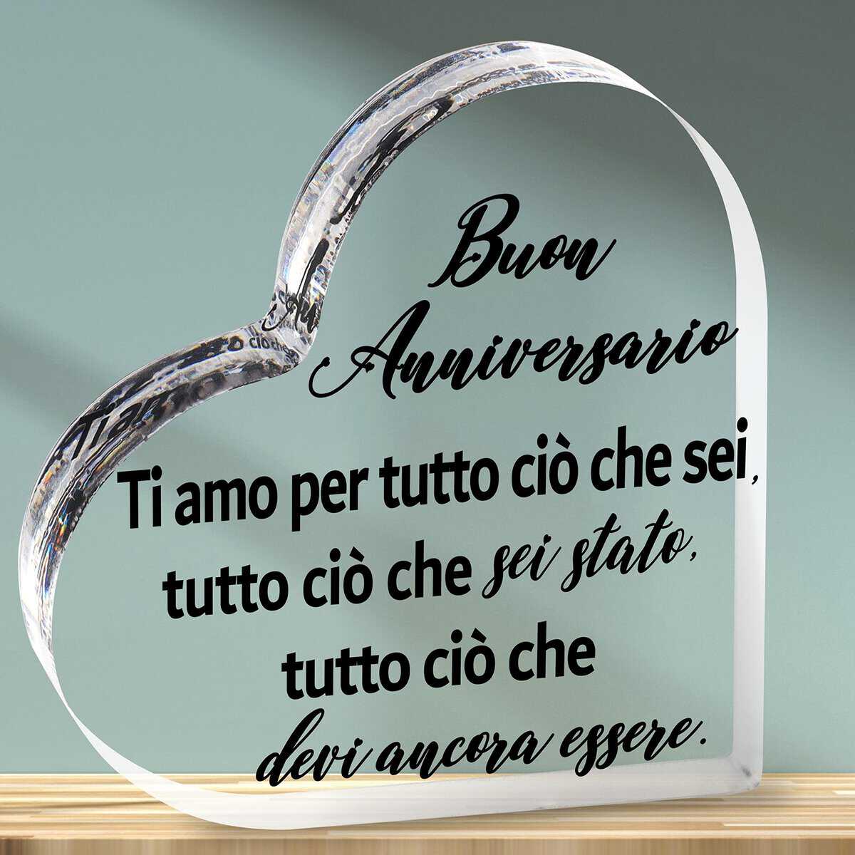 Merclix Idee Regalo Anniversario Per Lui Placca Acrilica Regalo Anniversario Per Lei Regalo Anniversario Matrimonio Per Lui e Lei Regalo Anniversario Coppia Fidanzato Fidanzata