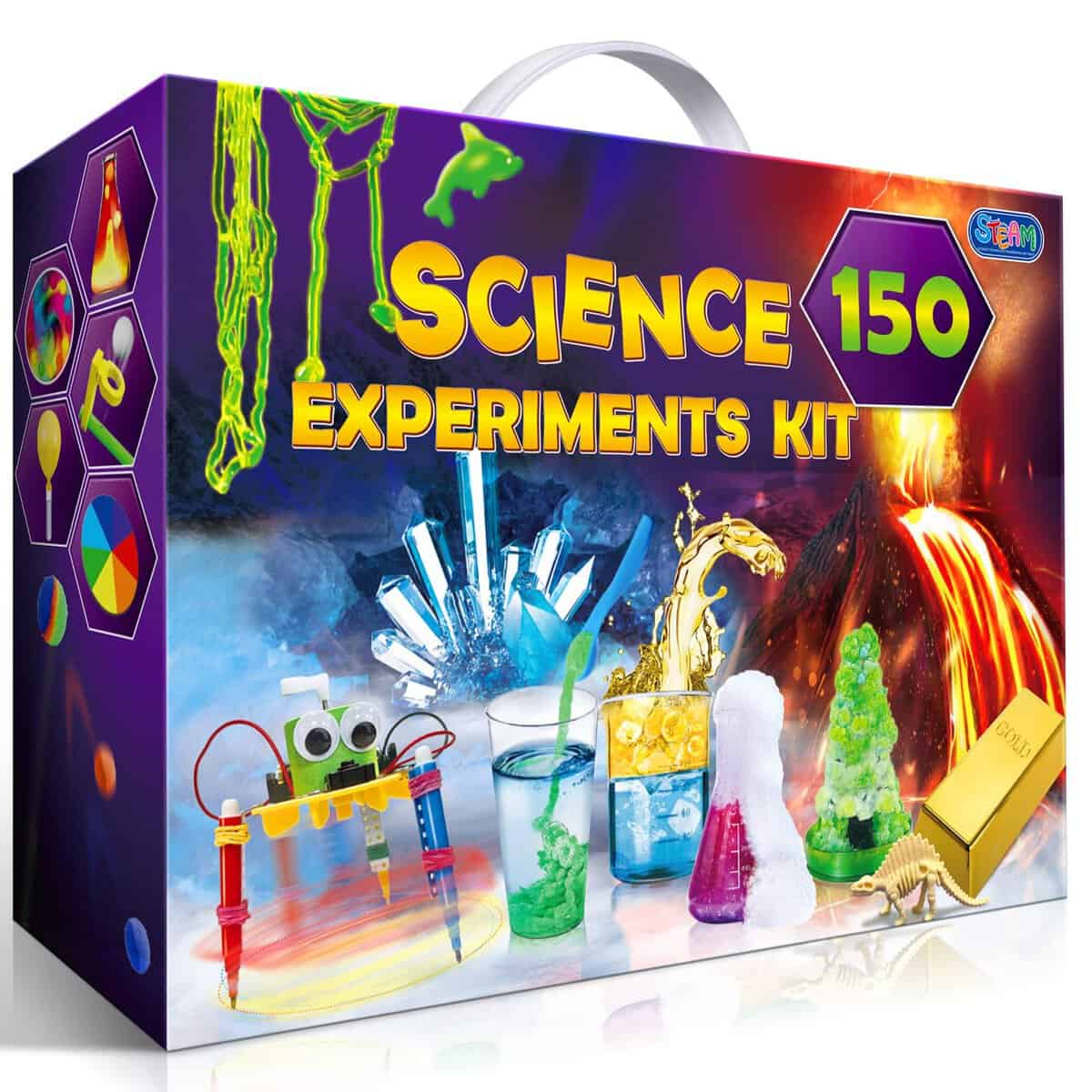 UNGLINGA 150 esperimenti kit scientifici per bambini età 4-6-8-10-12, giocattoli educativi STEM Project per 4 5 6 7 8 9 10 12 anni ragazzi ragazze idee regalo di compleanno