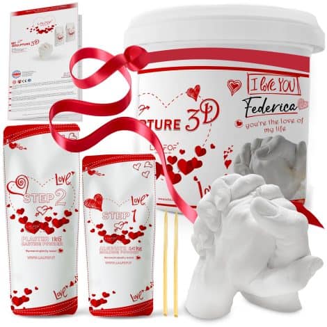 Kit Calco Mani Coppia – Regalo Natale 2023, lui e lei. Manifesto d’amore e ricordo unico.