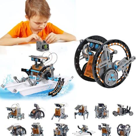 12 in 1 Kit Robot Solari fai-da-te BOZTX, un regalo perfetto per i ragazzi di 8-12 anni.