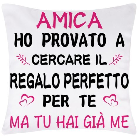 Merclix – Federe Cuscini Divano Divertenti 45×45 per Regalo Natale, Compleanno, o per un’Amica Speciale.