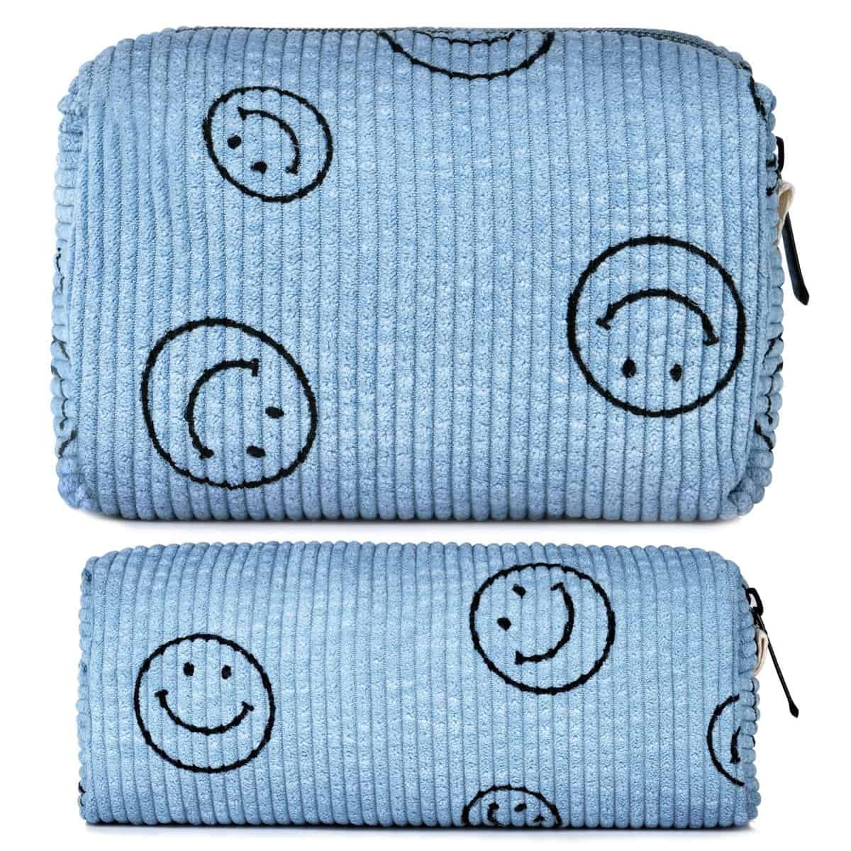 Aucuu Beauty Case da Viaggio, Borsa da Viaggio per Cosmetici, Borsa da Trucco, Borsa da Toilette da Viaggio, Borsa Cosmetica in Velluto a Coste, Borsa Cosmetica da Donna Portatile, Regalo per Le Donna