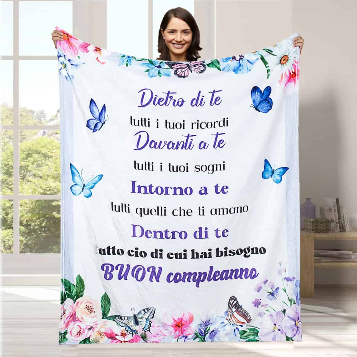 Adolgutty Regalo Donna Compleanno, Idee Regalo Donna Flanella Coperta, Regalo per Amica Sorella Figlia Moglie Mamma Nonna130 x 150cm