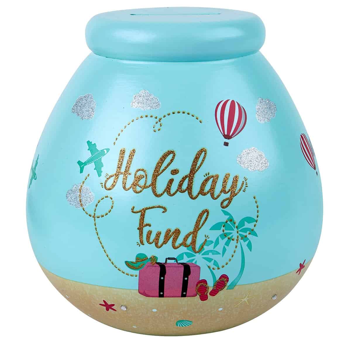 Pot Of Dreams Salvadanaio per Risparmiare Denaro per Viaggi o Vacanze | Idea Regalo Funzionale per Donne e Uomini | Ceramica | Design Isola, Multicolore, Taglia Unica