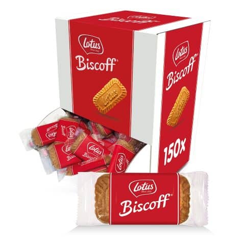 Biscotti Lotus Biscoff – Caramello Vegano, No Coloranti e Aromi Aggiunti – Confezione Bar, 150 pz – 938g.