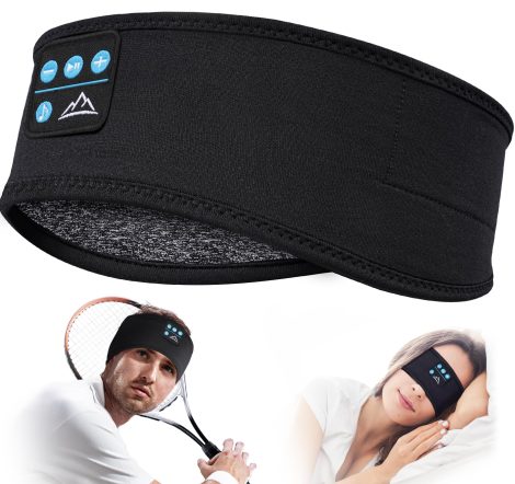 Cuffie per Dormire HANPURE: Regalo Natale con Mascherina per Occhi Ultra Morbida e Altoparlanti Stereo HD.
