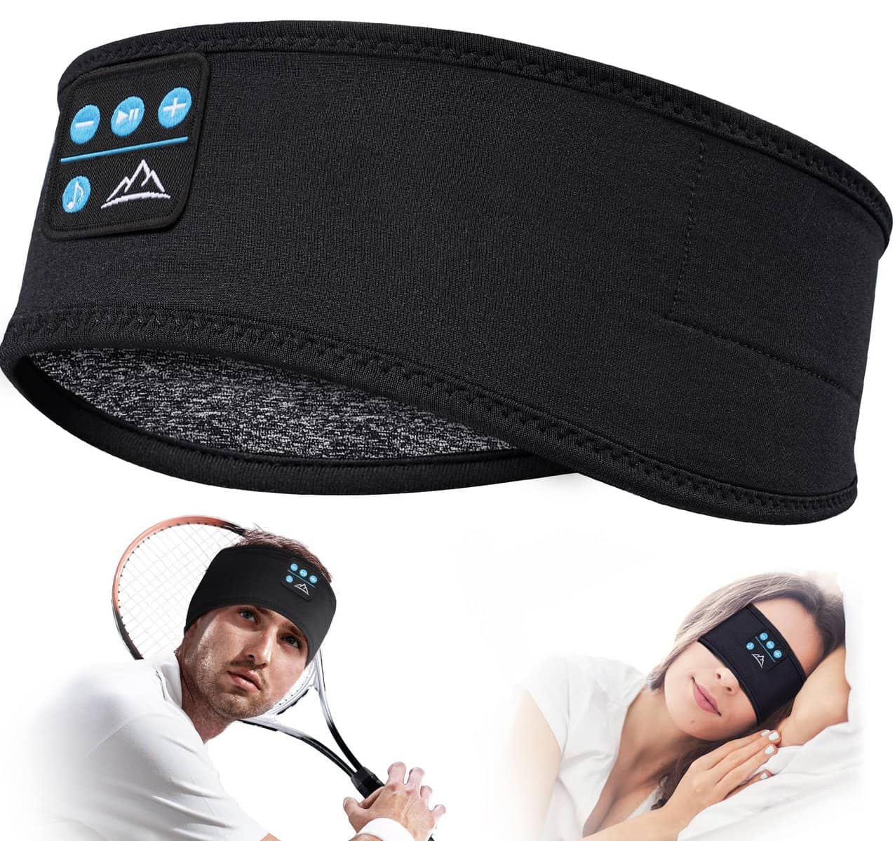 HANPURE Cuffie per Dormire Regalo Uomo Donna - Mascherina per Altoparlanti Stereo HD Integrati, Ultra Morbido Occhi Natale Originali