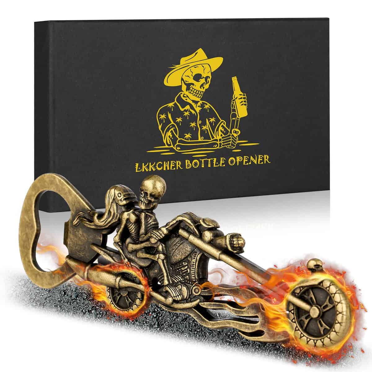 LKKCHER Apribottiglie di Birra Cavaliere Teschio Retro, Regali da Fare al Papà, Idee Regalo Uomo Compleanno, Regalo Festa del Papà, Regalo Originale Uomo, Regali per Papà Lui, Regalo di San Valentino