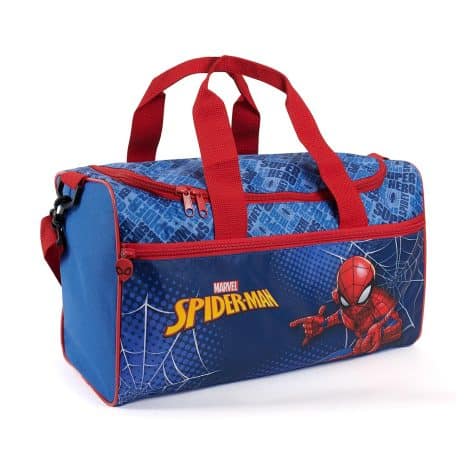 Borsa sportiva per bambini con design Spiderman, ideale per palestra, tempo libero e viaggi.