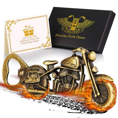 Apribottiglie Vintage Motociclista, Idee Regalo Natale Uomo, Festa del Papà, Compleanno. Regali birra per Lui.