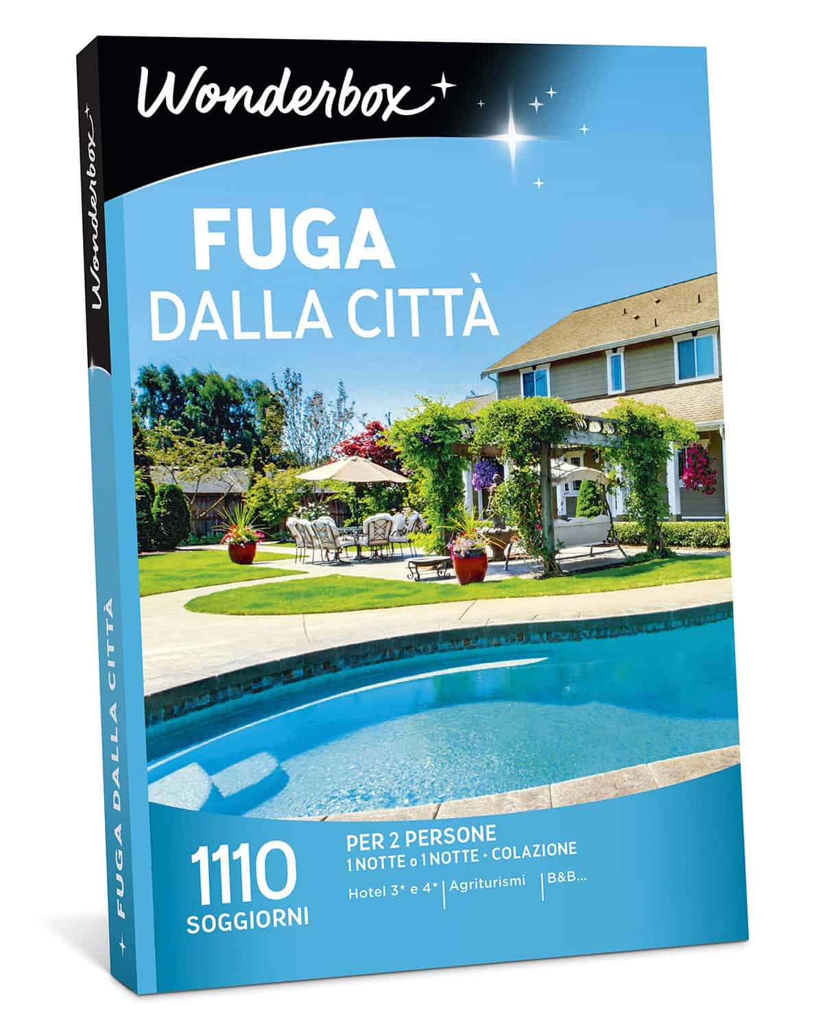 Wonderbox Fuga dalla Città Idea Regalo - per Due Pacchetto Viaggio Regalo per Due Valido per 3 Anni E 3 Mesi | Cofanetto Regalo Donna, Cofanetto Regalo Uomo | Gift Box