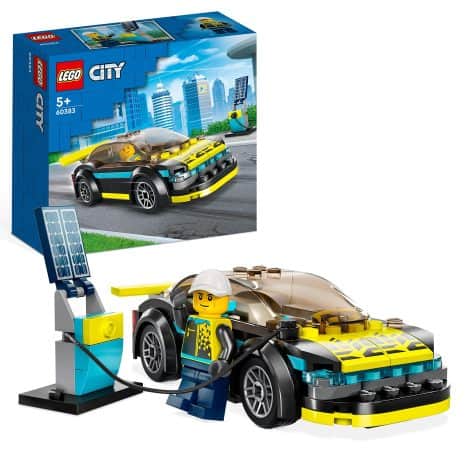Vettura Elettrica LEGO City 60383, Regalo Natalizio in miniatura, Giocattolo per Bambini +5 anni, Supercar con Pilota