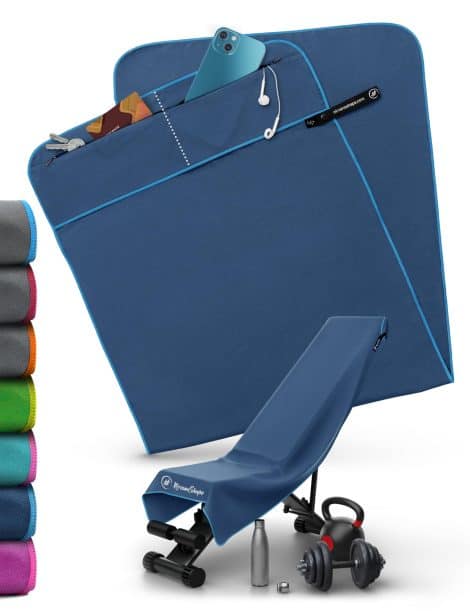 Asciugamano Palestra NirvanaShape: Ultra-assorbente, compatto e elegante con clip magnetica. Perfetto per l’attività sportiva.