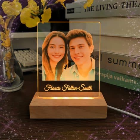 Fiori Hua Regali Personalizzati Regalo Compleanno Donna Regali Per Lui Lampada con Foto Personalizzata.