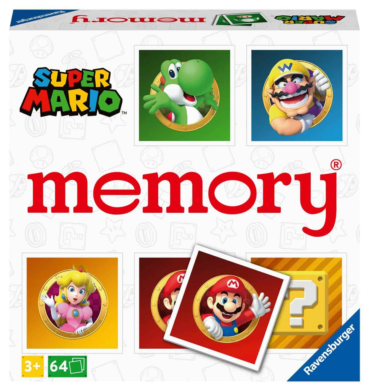 Ravensburger - Memory® Versione Super Mario, 64 Tessere, Gioco Da Tavolo, 3+ Anni