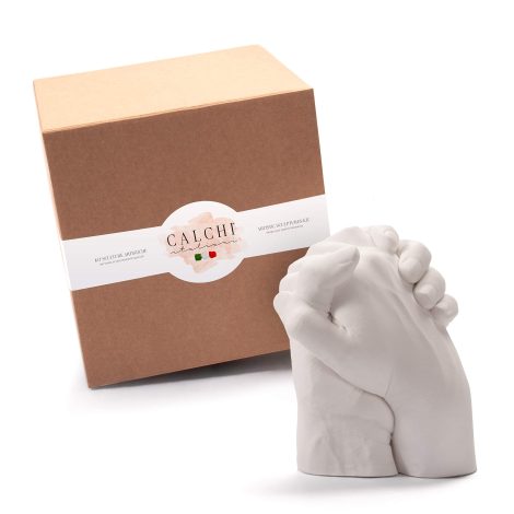 Kit per creare una preziosa copia delle mani con materiali professionali, Made in Italy. Ideale come regalo di coppia.
