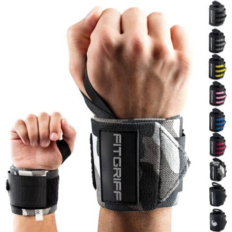 Fitgriff Polsiere per Palestra – Polsini Professionali da Polso per Donna e Uomo – Accessori Per Sollevamento Pesi