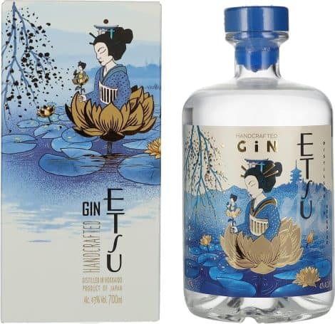 Il Gin 43% Vol. 0,7l di Etsu, fatto a mano, confezionato in scatola regalo.