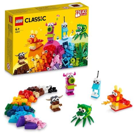 LEGO 11017 Mostri Creativi, Regalo Natale per Bambini dai 4 Anni+, Educativo, Stimola Fantasia.