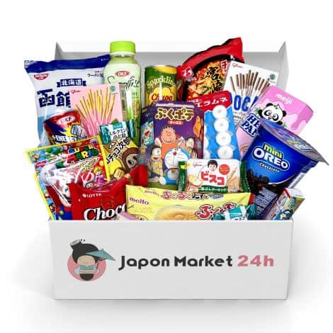 Giappobox Delux: Una selezione autentica di snack, ramen, cioccolatini e bevande giapponesi. Con biscotti Shinchan, caramelle esotiche e dolci tradizionali.