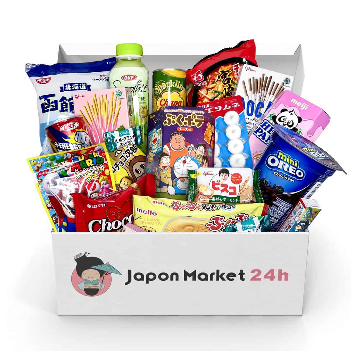 JapanBox Premium: Scatola di Dolci Dagashi Giapponesi Importati - Autentica Varietà di Snack, Ramen, Cioccolati e Bevande - Biscotti Shinchan, Caramelle Esotiche, Dolci Giapponesi.