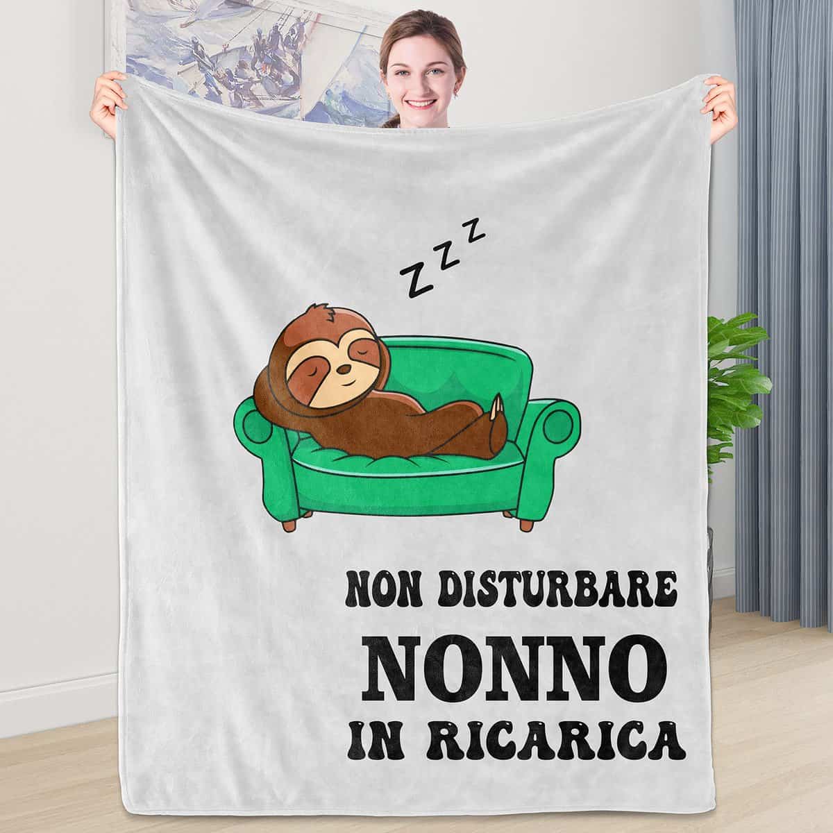 Shoppawhile Nonno Coperta Flanella 130 x 150cm Regalo per Nonno Compleanno Natale Festa del Papà Idee Regali per Nonno Festa dei Nonni