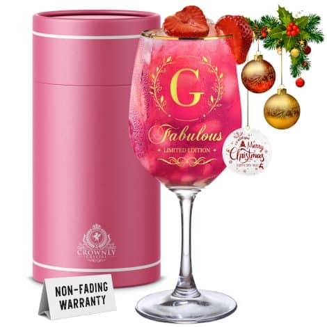 Kies® Set di bicchieri da donna in vetro personalizzati, ideale come regalo per lei.