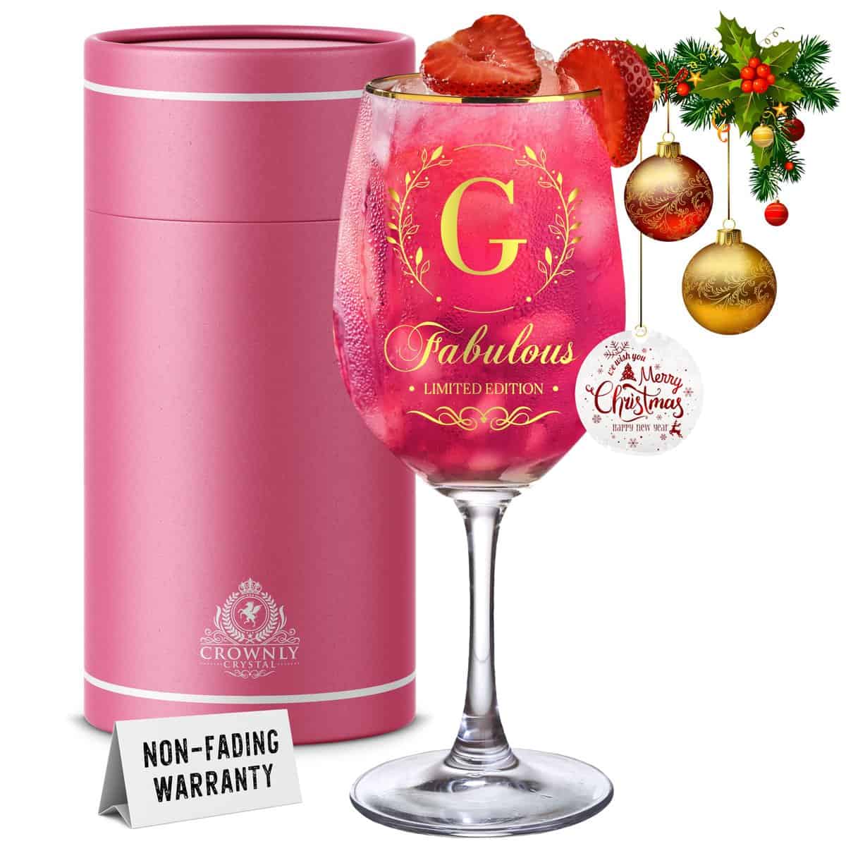 Kies® Regalo personalizzato in vetro regalo per donne bicchieri da vino rosso bicchieri da vino bianco bicchieri da gin prosecco regali per donne bicchieri da donna set regalo personalizzato bicchiere