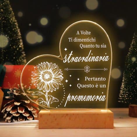 Lampada 3D Merclix per Amica Speciale: Regalo Ispiratore per Compleanni, Natale. Ideale per Famiglia.