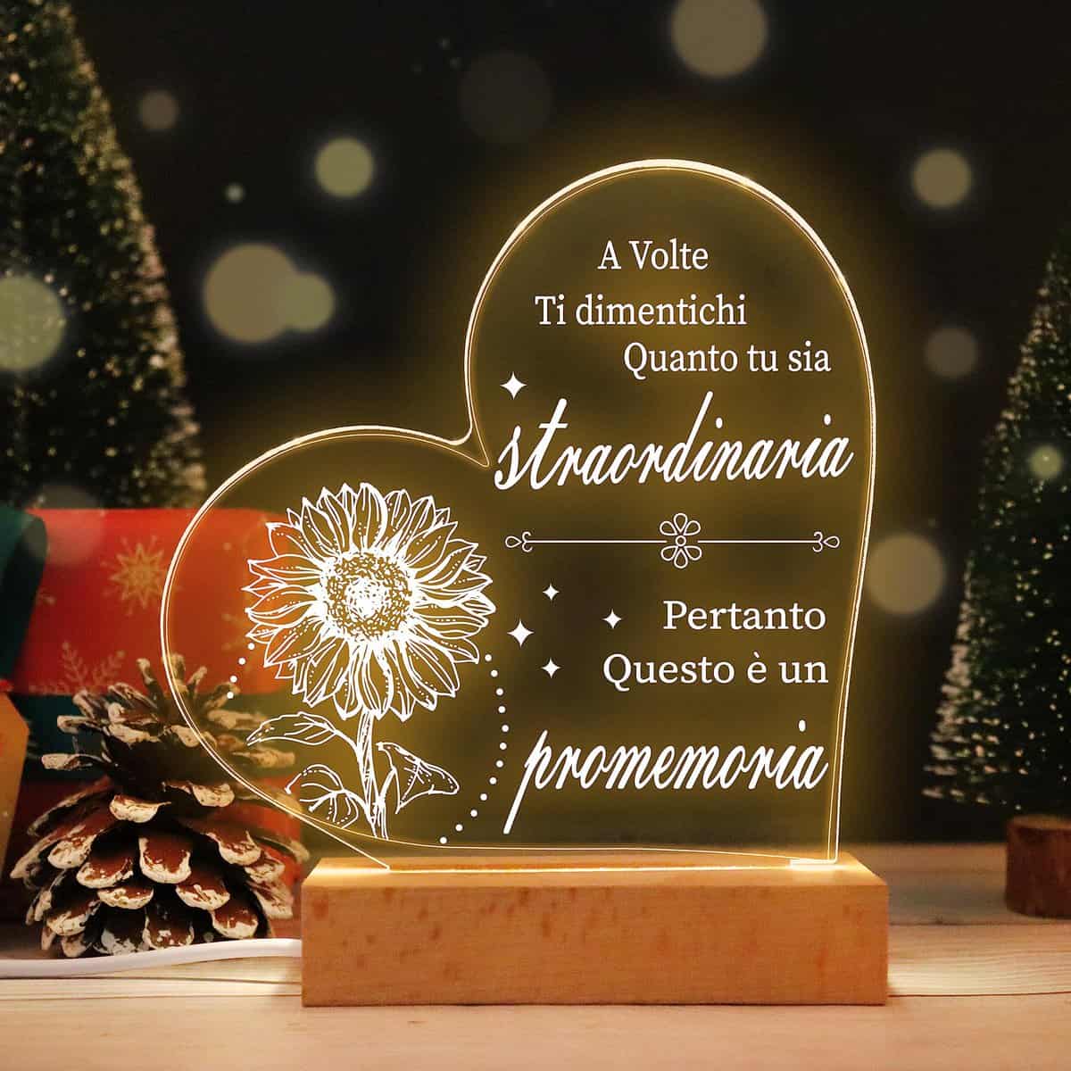 Merclix Regalo Amica Speciale Inspirational Lampada 3d Regalo Migliore Amica Luce Notturna Idee Regalo Donna Compleanno Per Figlia Sorella Moglie Mamma Nonna Natale