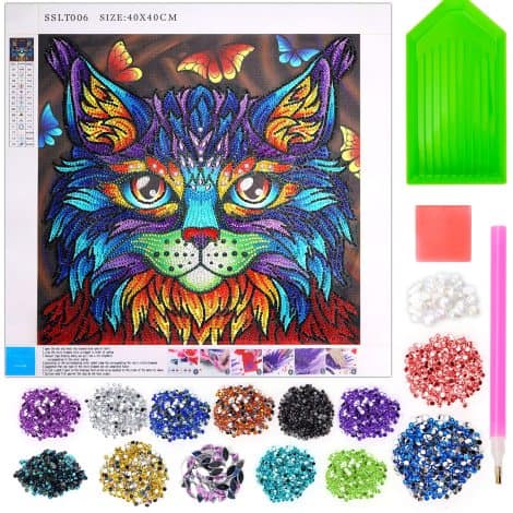 Regalo di Compleanno per Bambini 8-13 Anni: Set Pittura Diamante 5D, Giochi divertenti.