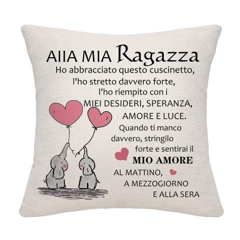 Cuscino Romantico “Love Gift” per compleanni, anniversari e Natale. Solo per te, amore mio.