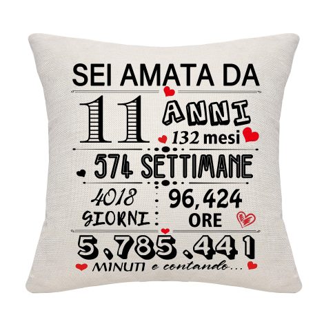 11° Regalo di compleanno per ragazza di 11 anni: Copricuscino da regalare a tua figlia nipote di 11 anni per compleanni, festa della mamma o Natale.