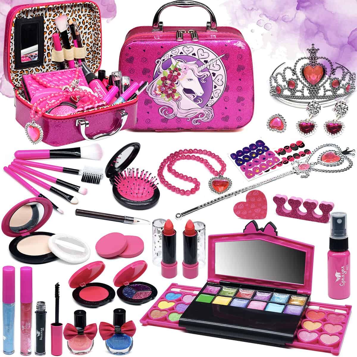 Set da Trucco per Bambine - Trucchi Bambina Anallergici, Regali di Trucco Sicuri e Non Tossici per Regali di Compleanno di Natale per Ragazze di 4 5 6 7 8 9 10-12 anni