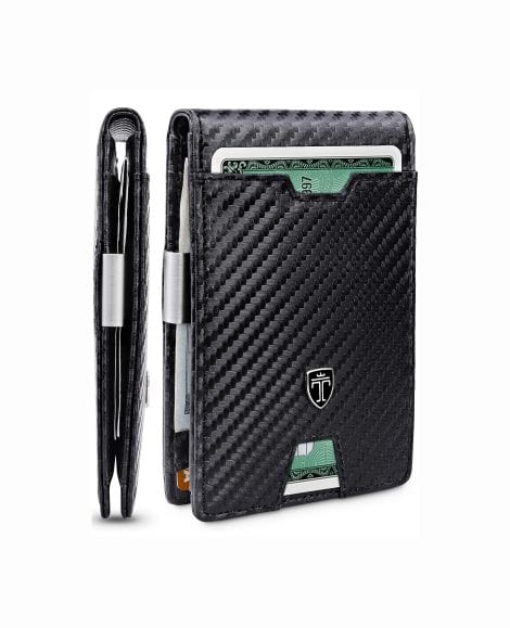 Travando Portafoglio London con Clip e Protezione RFID – Ideale come Regalo per Uomini – Confezione Regalo.