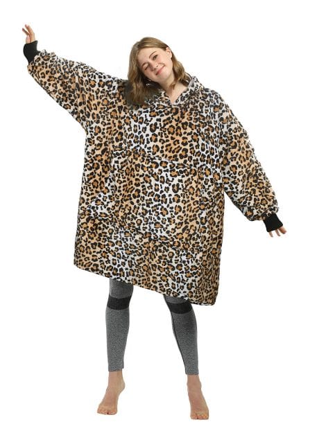 Felpa Ghepardo Catalonian Classy, oversize con tasca ampia, coperta accogliente con maniche, regalo ideale per donne adulte, adolescenti, partner.